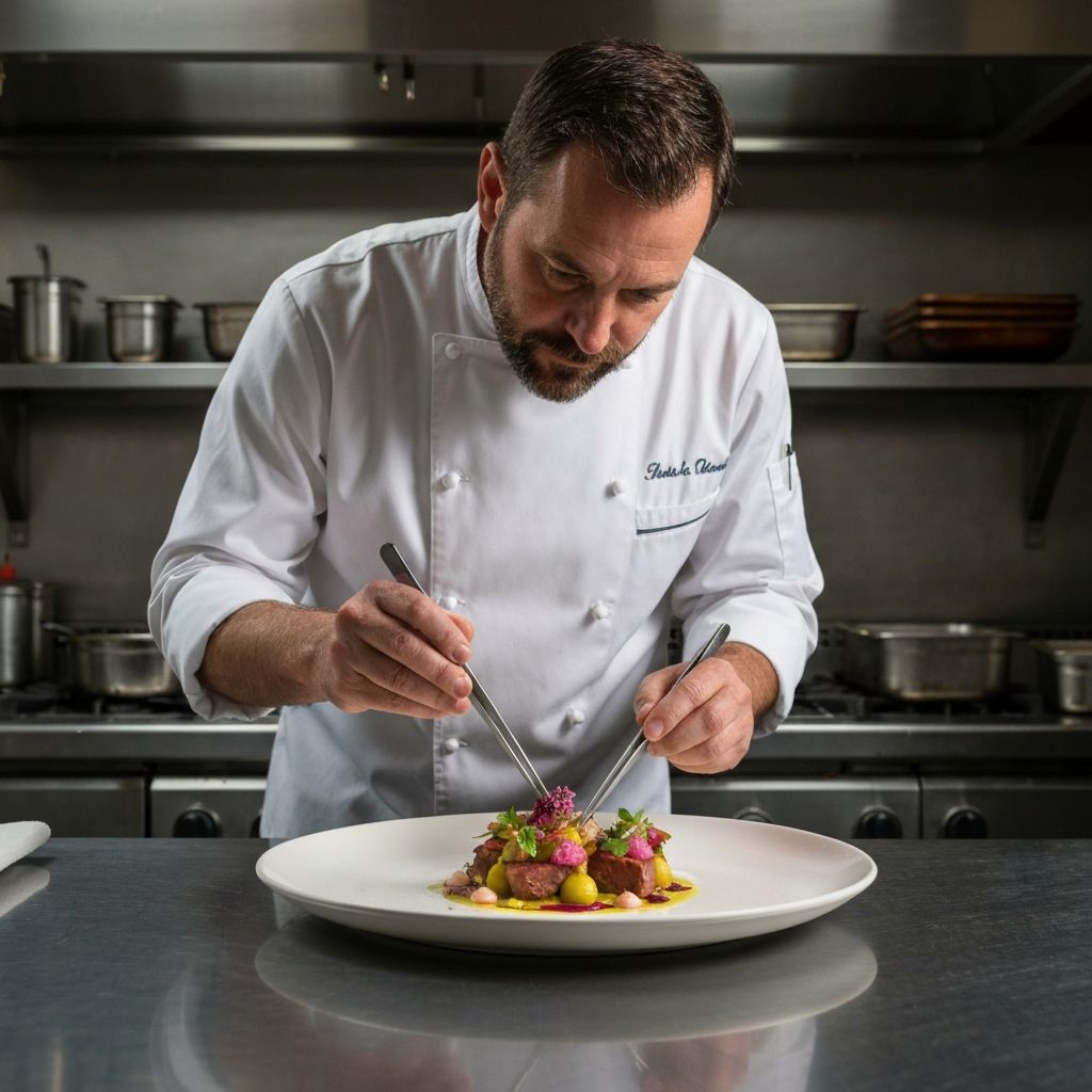 Chef bei der Zubereitung